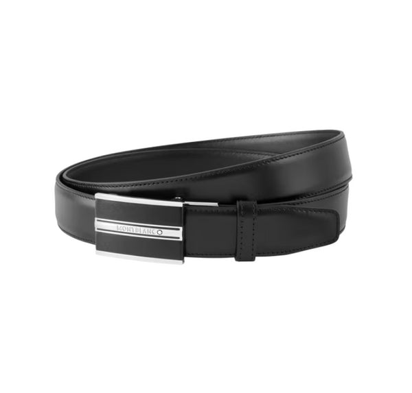 Black 30 mm Leather Belt